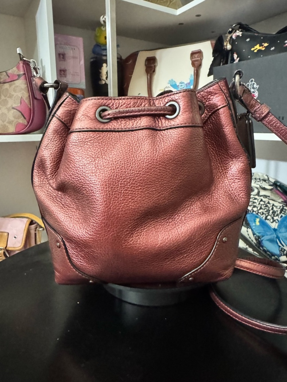 Coach Metallic Mickie Drawstring Bucket Bag - Picture 4 of 9